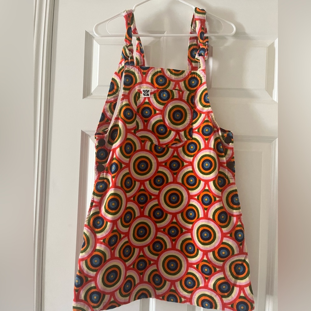 Lucy & Yak Multicolor Circle Pattern Midi Dress